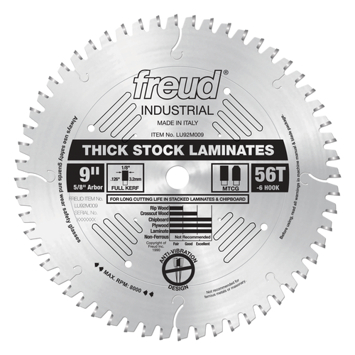 Freud LU92M009 9" Thick-Stock Laminate Blade