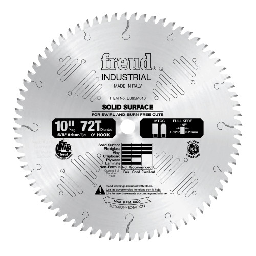 Freud LU95M010 10" Solid Surface Blade
