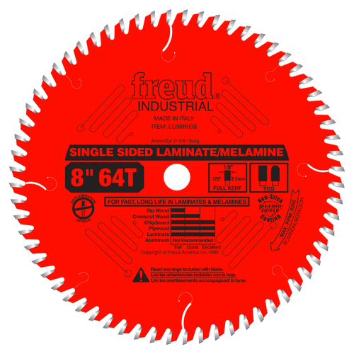 Freud LU98R008 8" Single Sided Laminate/Melamine Blade