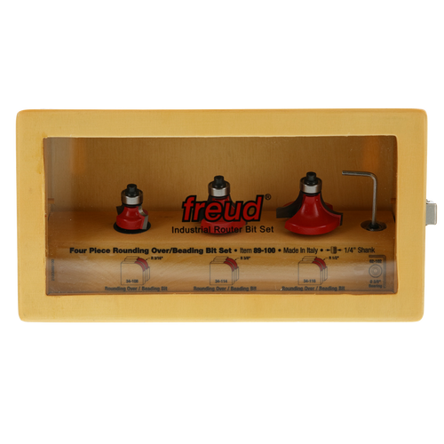 Freud 89-100 3 Piece Round Over/Beading Bit Sets (1/4" Shank)