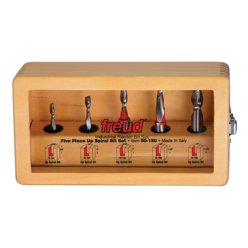 Freud 90-150 5 Piece Up Spiral Bit Set