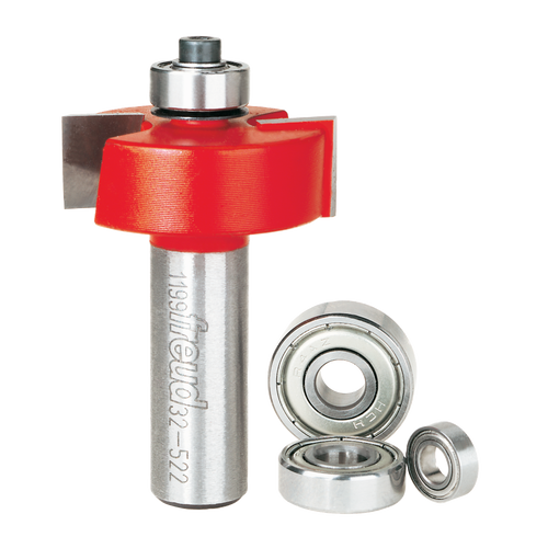 Freud 32-522 5/16", 3/8", 7/16", 1/2" Depth Rabbeting Bit with Bearings
