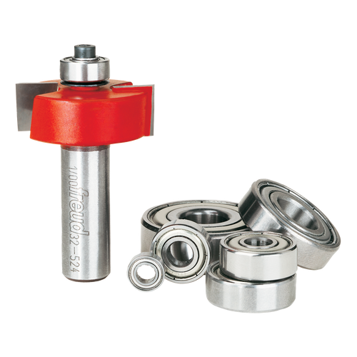 Freud 32-524 flush, 1/8",1/4",5/16",3/8",7/16",1/2" Depth Rabbeting Bit with Bearings