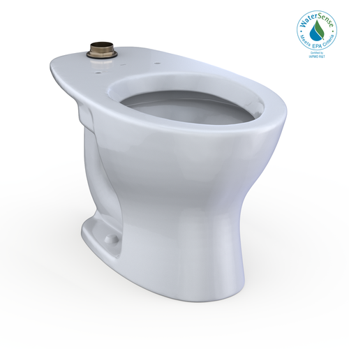 Toto Tornado Flush Commercial Flushometer Floor-Mounted Toilet With Cefiontect, Elongated, Cotton White - CT725CUG#01