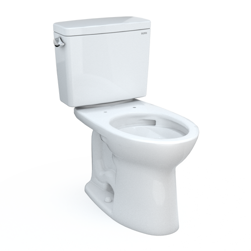 Toto Drake Two-Piece Elongated 1.6 GPF Tornado Flush Toilet With Cefiontect, Cotton White - CST776CSG#01