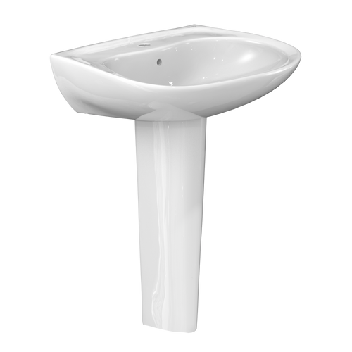 Toto Prominence Oval Basin Pedestal Bathroom Sink With Cefiontect For Single Hole Faucets, Sedona Beige - LPT242G#12