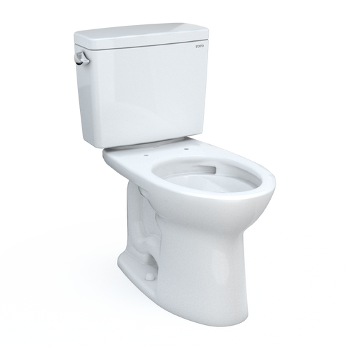 Toto Drake Two-Piece Elongated 1.6 GPF Universal Height Tornado Flush Toilet With Cefiontect, Cotton White - CST776CSFG#01