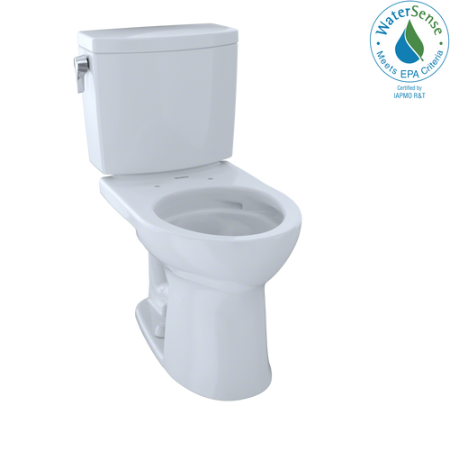 Toto Drake II 1G Two-Piece Round 1.0 GPF Universal Height Toilet With Cefiontect, Cotton White - CST453CUFG#01