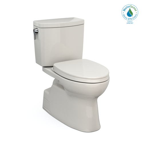 Toto Vespin II 1G Two-Piece Elongated 1.0 GPF Universal Height Toilet With Cefiontect And SS124 Softclose Seat, Washlet+ Ready, Sedona Beige - MS474124CUFG#12
