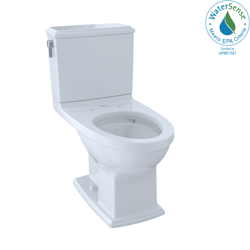Toto Connelly Two-Piece Elongated Dual-Max, Dual Flush 1.28 And 0.9 GPF Universal Height Toilet With Cefiontect, Cotton White - CST494CEMFG#01