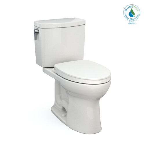 Toto Drake II 1G Two-Piece Elongated 1.0 GPF Universal Height Toilet With Cefiontect And SS124 Softclose Seat, Washlet+ Ready, Colonia White - MS454124CUFG#11