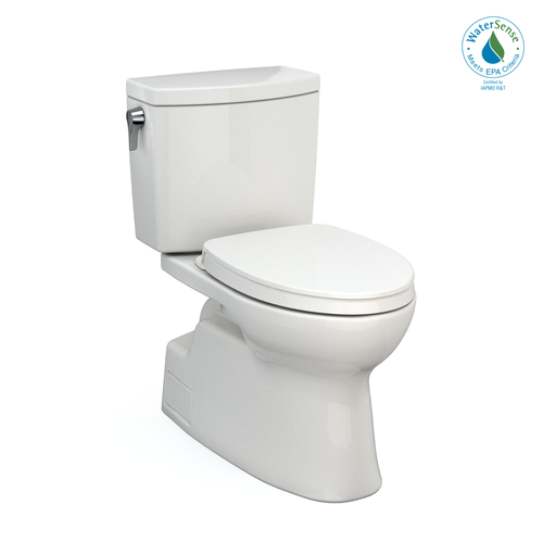 Toto Vespin II 1G Two-Piece Elongated 1.0 GPF Universal Height Toilet With Cefiontect And SS124 Softclose Seat, Washlet+ Ready, Colonia White - MS474124CUFG#11