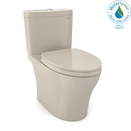 Toto Aquia IV Washlet+ Two-Piece Elongated Dual Flush 1.28 And 0.9 GPF Toilet With Cefiontect, Bone - MS446124CEMGN#03