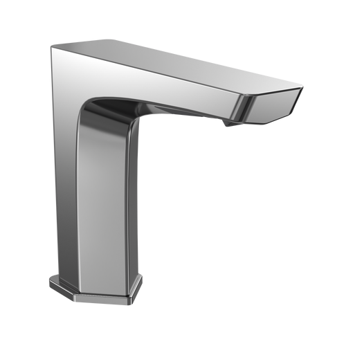 Toto GE AC Powered 20 Second On Demand Flow Touchless Bathroom Faucet 0.35 GPM with Thermostatic Mixing Valve in Polished Chrome