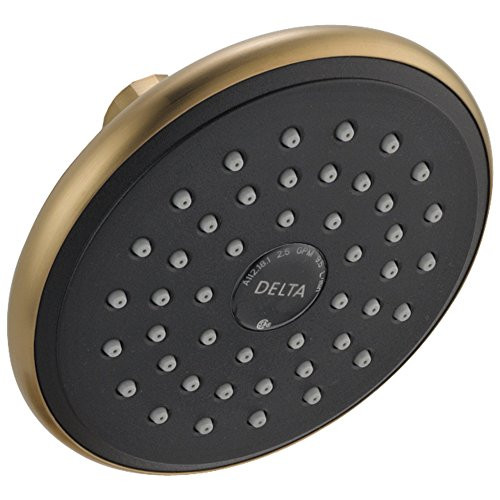 Delta Universal Showering Components RP51305CZ Single-Setting Raincan Shower Head in Champagne Bronze Finish