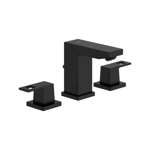 Grohe Eurocube 20370243A 8-inch Widespread 2-Handle S-Size Bathroom Faucet 1.2 GPM in Matte Black