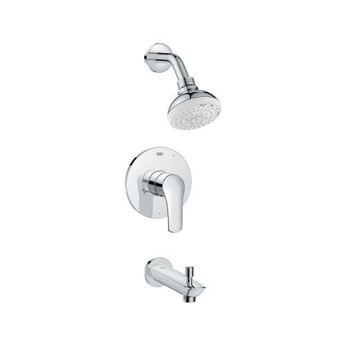 Grohe Eurosmart 1024970000 Eurosmart Pressure Balance Valve Tub/Shower Combo in Grohe Chrome