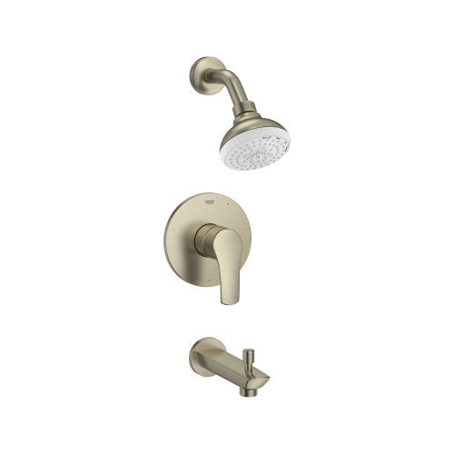 Grohe Eurosmart 102497EN00 Eurosmart Pressure Balance Valve Tub/Shower Combo in Grohe Brushed Nickel