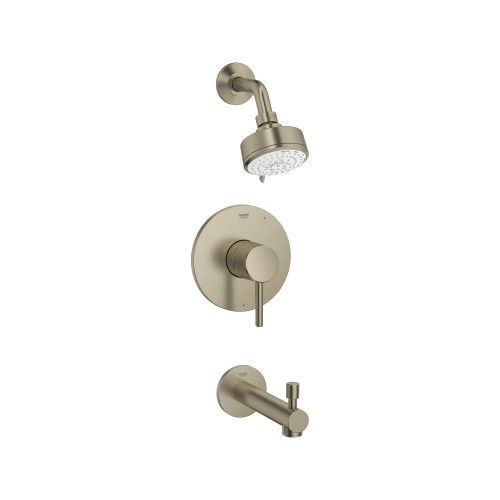 Grohe Concetto 102498EN00 Concetto Pressure Balance Valve Tub/Shower Combo in Grohe Brushed Nickel