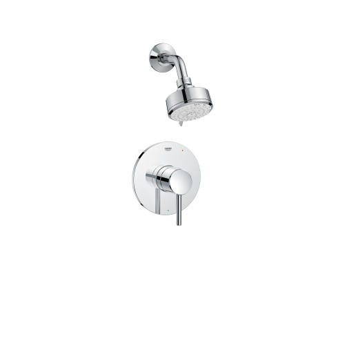Grohe Concetto 1024950000 Concetto Pressure Balance Valve Shower Only Combo in Grohe Chrome