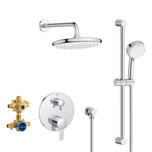 Grohe Cosmopolitan 29428000 COSMOPOLITAN PRESSURE BALANCE RAIN SHOWER SET in Grohe Chrome