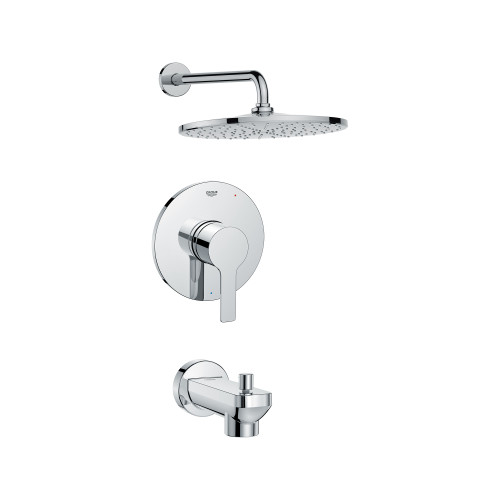 Grohe Lineare 1025240000 Lineare Pressure Balance Valve Tub/Shower Combo in Grohe Chrome