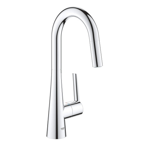 Grohe Zedra 32283003 Single-Handle Pull Down Dual Spray Prep Faucet 1.75 GPM in Grohe Chrome
