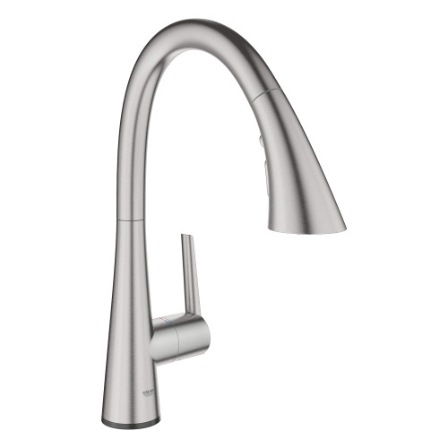 Grohe Zedra 30205DC2 Single-Handle Pull Down Kitchen Faucet Triple Spray 1.75 GPM with Touch Technology in Grohe Supersteel