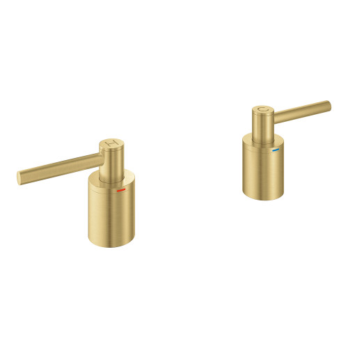 Grohe Atrio 14218GN0 Lever Handles (Pair) for Tub Fillers in Grohe Brushed Cool Sunrise