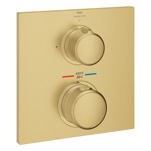 Grohe Allure 29178GN1 Allure Dual Function 2-Handle Thermostatic Valve Trim in Grohe Brushed Cool Sunrise
