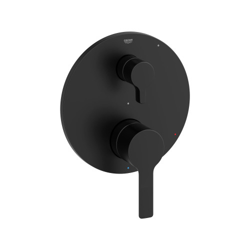 Grohe Lineare 294212430 LINEARE PRESSURE BALANCE VALVE TRIM WITH 2-WAY DIVERTER WITH CARTRIDGE in Matte Black Grohe Lineare 294212430 LINEARE PRESSURE BALANCE VALVE TRIM WITH 2-WAY DIVERTER WITH CARTRIDGE in Matte Black