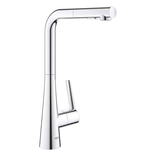 Grohe Zedra 33893002 Single-Handle Pull-Out Kitchen Faucet Dual Spray 1.75 GPM in Grohe Chrome