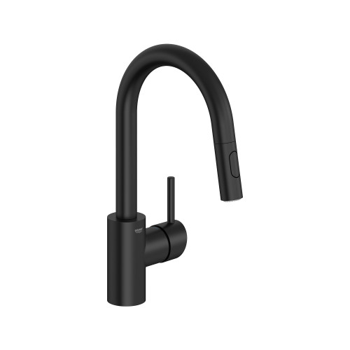 Grohe Concetto 314792431 Single-Handle Pull Down Bar Faucet 1.75 GPM in Matte Black