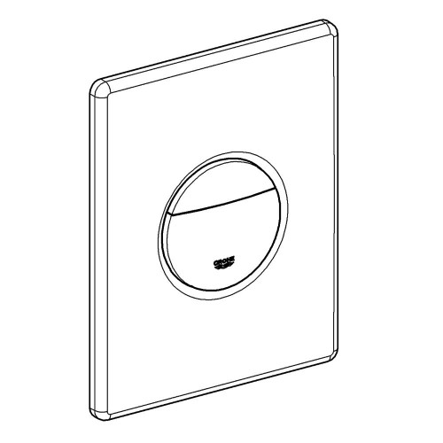 Grohe Universal 42375000 Cover Plate With Push Button in Grohe Chrome