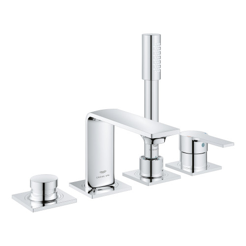 Grohe Allure 19316001 Allure 4-Hole Single-Handle Deck Mount Roman Tub Faucet with 1.75 GPM Hand Shower in Grohe Chrome