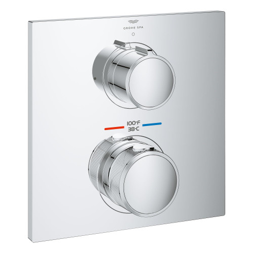 Grohe Allure 29177001 Allure Single Function 2-Handle Thermostatic Valve Trim in Grohe Chrome