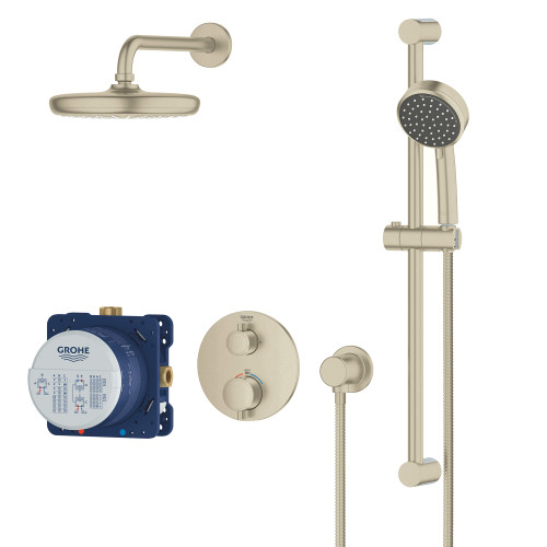 Grohe Grohtherm 34745EN0 Shower Set. 1.75gpm in Grohe Brushed Nickel