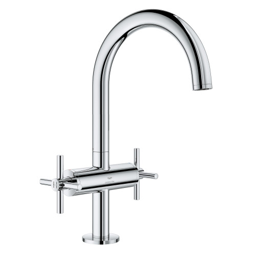 Grohe Atrio 21146000 Single Hole Two-Handle L-Size Bathroom Faucet 1.2 GPM in Grohe Chrome