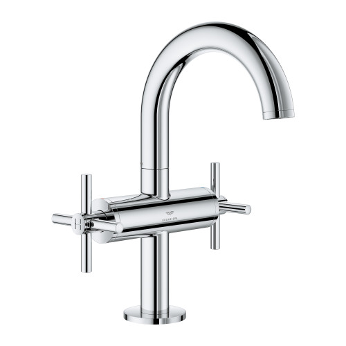 Grohe Atrio 21148000 Single Hole Two-Handle M-Size Bathroom Faucet 1.2 GPM in Grohe Chrome