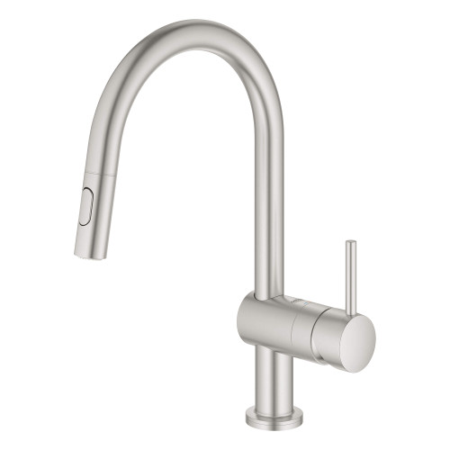 Grohe Minta 31359DC2 Single-Handle Pull Down Kitchen Faucet Dual Spray 1.75 GPM with Touch Technology in Grohe Supersteel