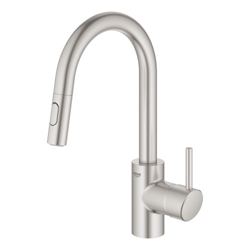 Grohe Concetto 31479DC1 Single-Handle Pull Down Bar Faucet 1.75 GPM in Grohe Supersteel