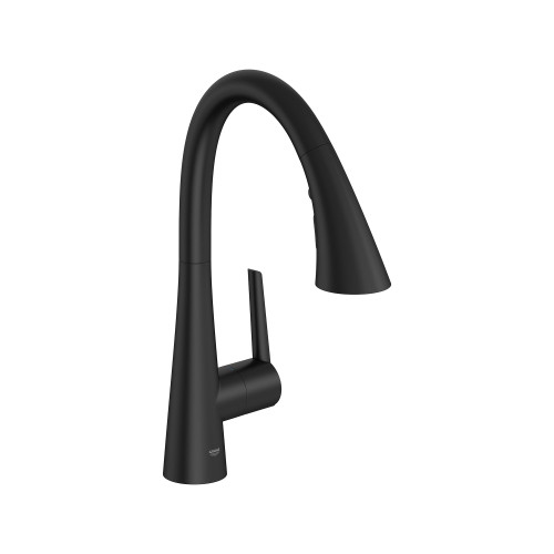 Grohe Grohe Zedra 303682432 Single-Handle Pull Down Triple Spray Bar Faucet  1.75 Gpm In Matte Black