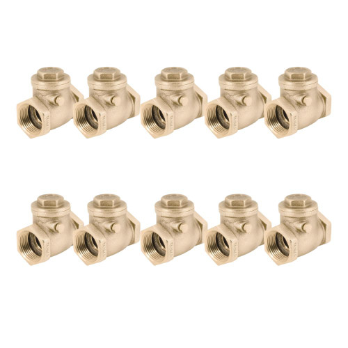 Legend Valve 105-105NL Swing Check Valve 1 Inch FNPT Brass - 10 Pack