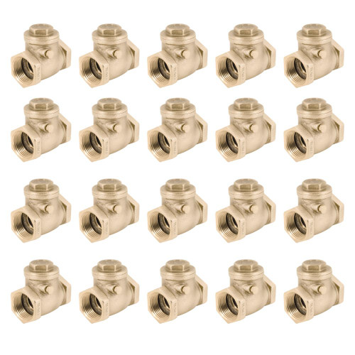 Legend Valve 105-106NL 1-1/4 T-451 No Lead Brass Swing Check Valve FNPT x FNPT - 20 Pack