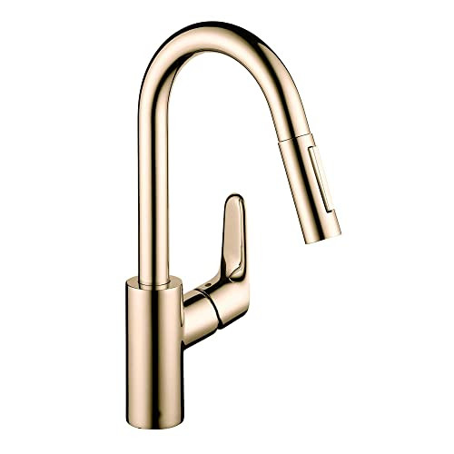 Hansgrohe 04506831 Focus Prep Kitchen Faucet, 2-Spray Pull-Down, 1.75 GPM in Polished Nickel