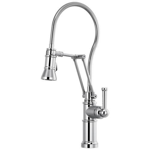 Brizo Artesso Articulating Faucet with Finished Hose in Chrome Finish - 63125LF-PC