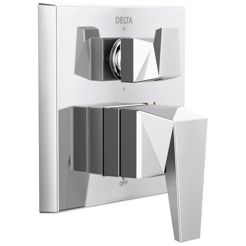 Delta Trillian Two-Handle Monitor 14 Series Valve Trim with 6-Setting Diverter in Lumicoat Chrome Finish - T24943-PR
