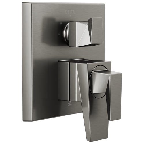 Delta Trillian Two-Handle Monitor 17 Series Valve Trim with 3-Setting Diverter in Lumicoat Black Stainless Finish - T27843-KS-PR