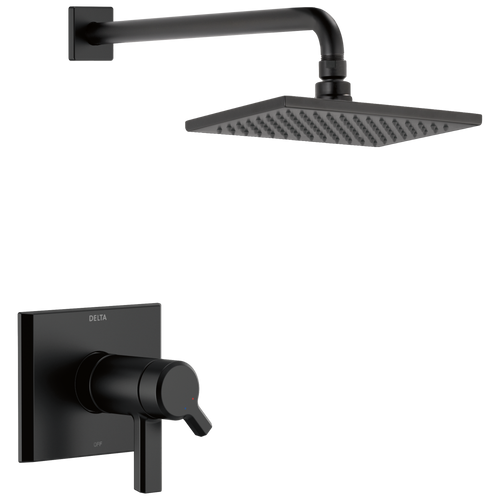 Delta Pivotal TempAssure 17T Series H2OKinetic Shower Trim in Matte Black Finish - T17T299-BL