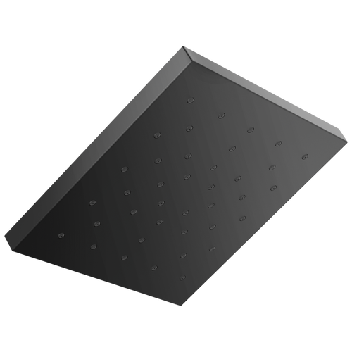 Delta Universal Showering H2OKinetic Single Setting Square Shower Head with UltraSoak 2.5 GPM in Matte Black Finish - 52161-BL25